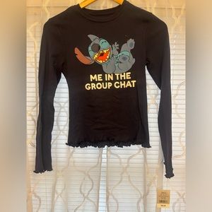 Disney Stitch Long Sleeve Shirt - Navy